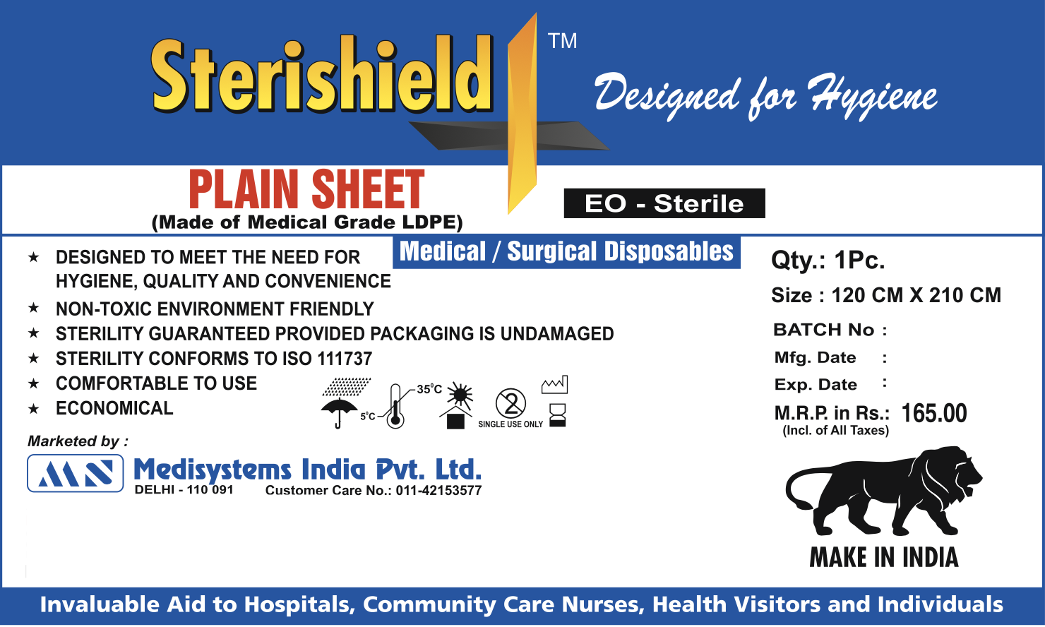 Sterishield Plain Sheet